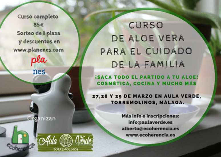 27, 28 y 29 marzo: Aloe vera para el cuidado familiar